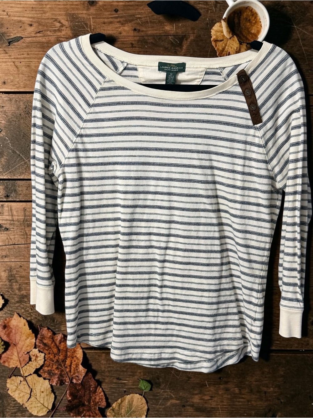 Lauren Ralph Lauren Striped Top Coastal Prep Quiet Luxury Shirt
